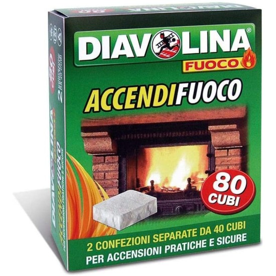 Diavolina Accendifuoco Classico 80cubi - Accendifuoco camino