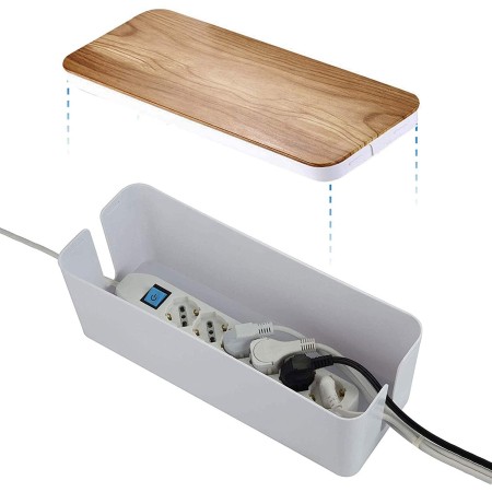 Esempio su come usare la Scatola Raccogli Cavi Con Ciabatta Multipresa 6 Posti