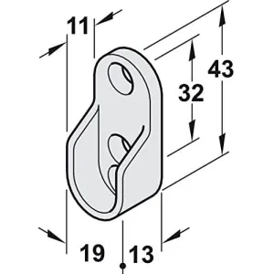 Supporto tubo appendiabiti 2pz - Supporto Staffa per Armadio 2