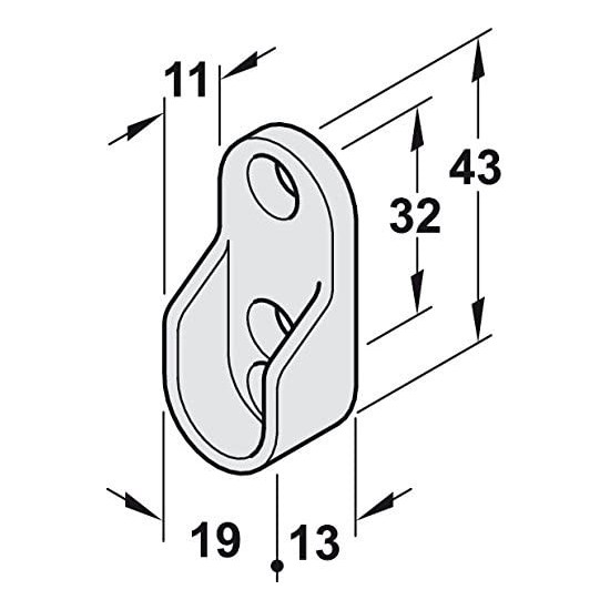 Misure del Supporto Asta Armadio
