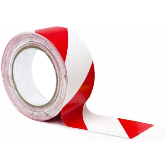 Geko Nastro Segnaletico da Recinsione in PVC Bianco Rosso 200 metri