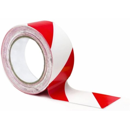 Geko Nastro Segnaletico da Recinsione in PVC Bianco Rosso 200 metri
