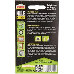 Pattex Millechiodi Tape Strisce Removibili 2