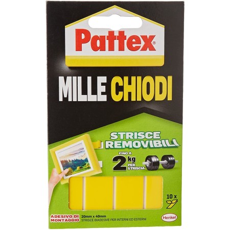 Pattex Millechiodi Tape Strisce Removibili
