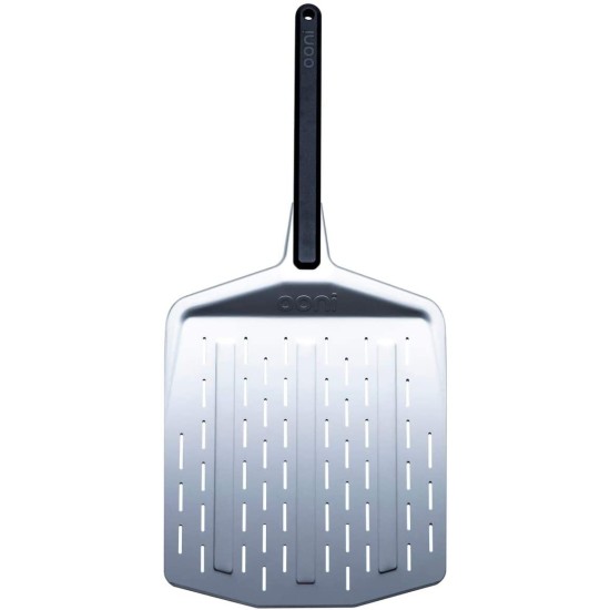 vista frontale Pala forata per Pizza Ooni da 35.5cm