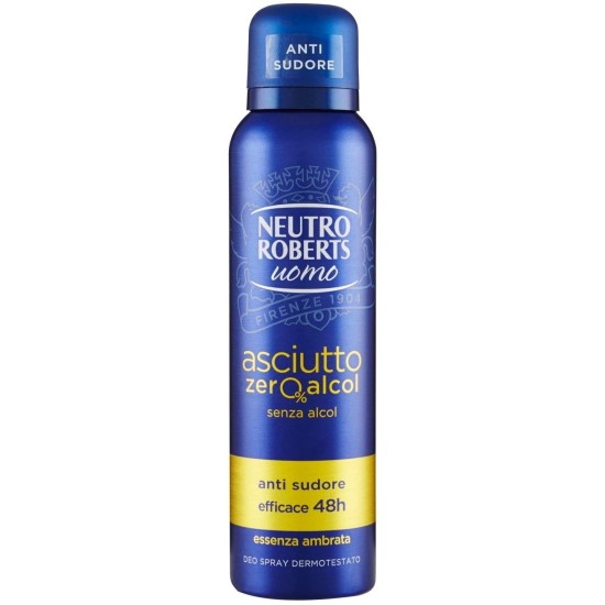 Neutro Roberts Deodorante Spray Fresco Asciutto Essenza Ambrata 150ml