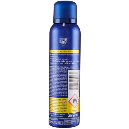 Neutro Roberts Deodorante Spray Fresco Asciutto Essenza Ambrata 150ml