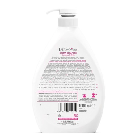 Dermomed Sapone Liquido Crema di Sapone Cashmere e Orchidea 1Lt