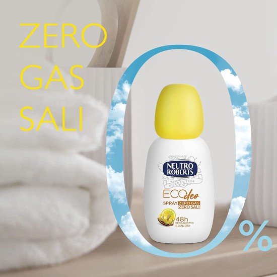 Neutro Roberts Deodorante Spray Fresco Giallo e Bergamotto e Zenzero 75ml senza alluminio