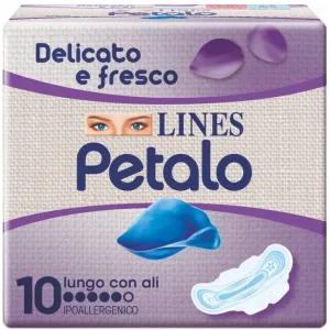Lines Petalo Ultra Assorbenti Lunghi Con Ali Delicato e Fresco Conf 10pz