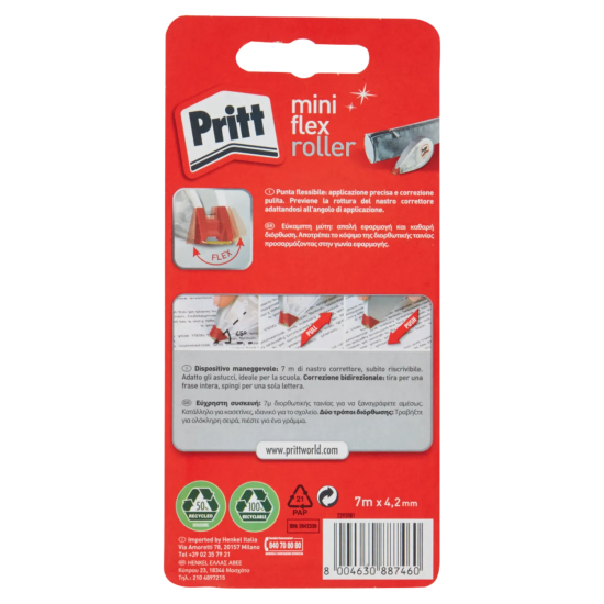 Pritt Correttore a Nastro Roller Mini - 4,2mm x 7m