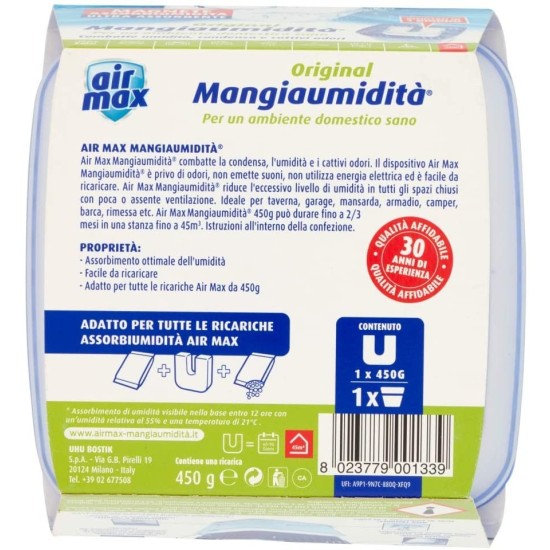 Air Max Set Dispositivo Mangiaumidità Con Ricarica Tab 450g