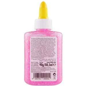 UHU Glitter Glue Bottle - Colla Glitter Rosa 88,5ml - Sicura per Bambini e Senza Solventi 2