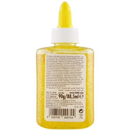 informazioni UHU Glitter Glue Bottle - Colla con Glitter Giallo 88,5ml