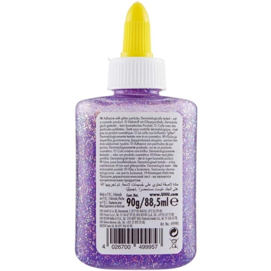 informazioni UHU Glitter Glue Bottle - Colla Glitter Viola 88,5ml