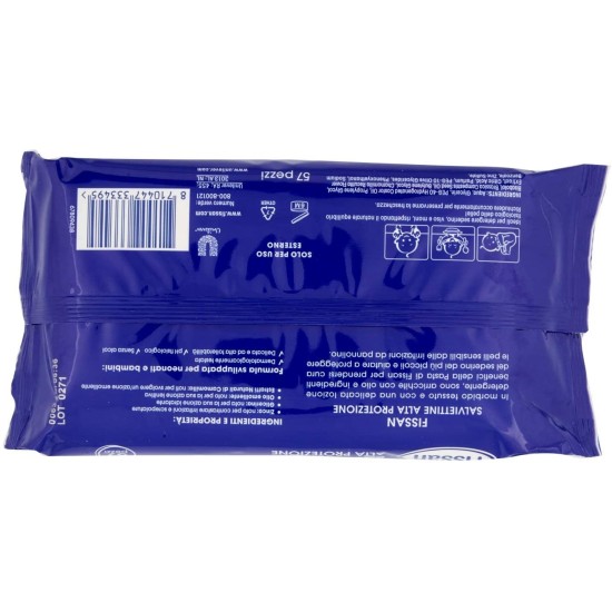 dettagli sulla confezione Fissan Salviettine Imbevute Alta Protezione Blu per Bambini e Neonati - 57pz