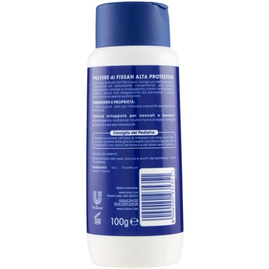 dettagli sulla confezione Fissan Baby Talco Polvere Alta Protezione per Bimbi e Neonati - 100g