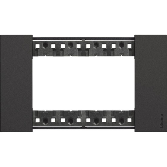 BTicino Living Now Placca 4 Moduli - Originale - Colore Nero  Art KA4804KG