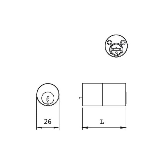 cilindro serratura tondo