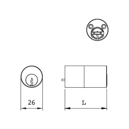 cilindro serratura tondo