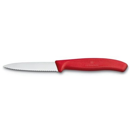 Victorinox Coltello da Tavola Lama Seghettata 8cm Manico rosso