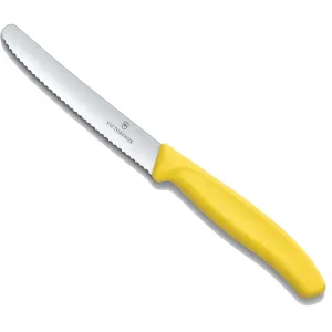 Victorinox Coltelli da Tavola Punta Tonda Seghettato 11cm - Giallo