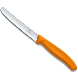 Victorinox Coltelli da Tavola Punta Tonda Seghettato 11cm - Giallo 2