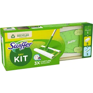 Kit Swiffer Starter - Swiffer scopa con panni - 8Dry + 3Wet