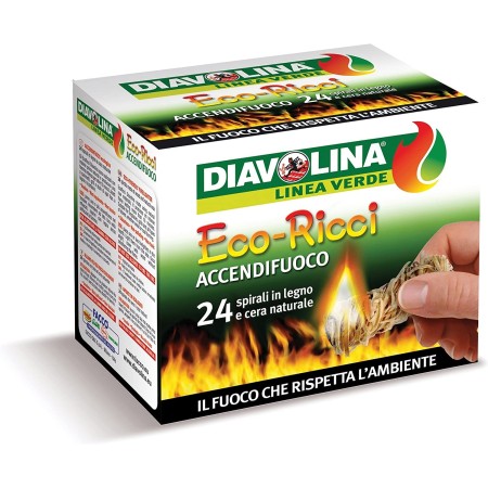 Diavolina Accendifuoco Ecologico Eco Ricci 24 Ricci