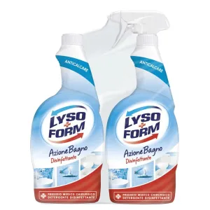 Lysoform Disinfettante Spray Disinfettante Anticalcare Azione Bagno - 750ml + 750ml Ricarica
