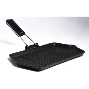 Aeternum Grill Bistecchiera in Ghisa 21x35 con manico aperto