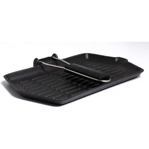 Aeternum Grill Bistecchiera in Ghisa 21x35 con manico aperto 2