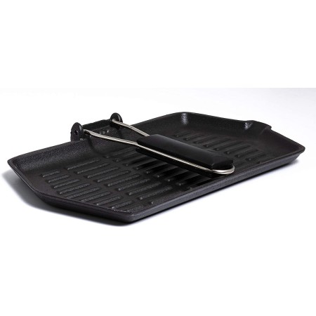 Aeternum Grill Bistecchiera in Ghisa 21x35 con manico richiudibile