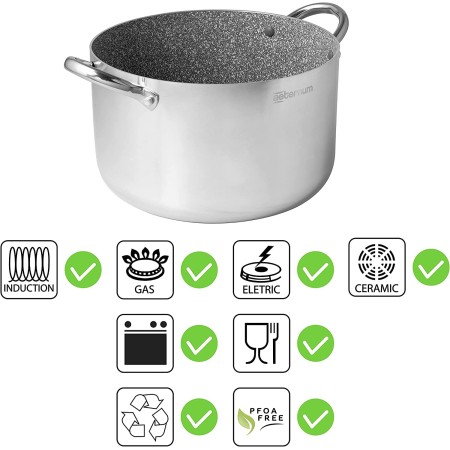 Aeternum Pentola Casseruola Alluminio Grande Famiglia 26cm - Induzione