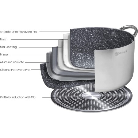 Aeternum Pentola Casseruola Alluminio Grande Famiglia 26cm - Induzione