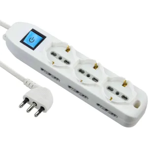 Electraline 62002 Multipresa Ciabatta 9 Posti Bianca