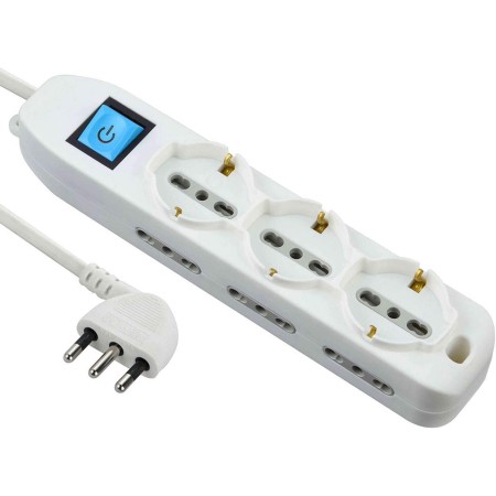 Electraline 62002 Multipresa Ciabatta 9 Posti Bianca