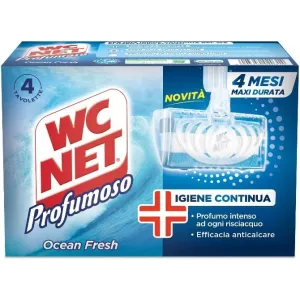 Wc Net Tavoletta Profumoso Igienizzante Per WC 4 Tavolette - Ocean Fresh